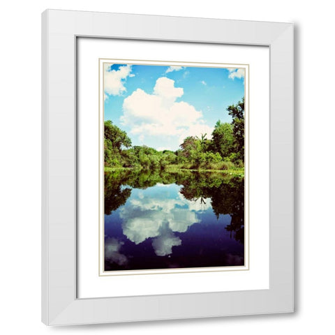 Sunny Days On The River White Modern Wood Framed Art Print with Double Matting by Nawrocke, Bruce