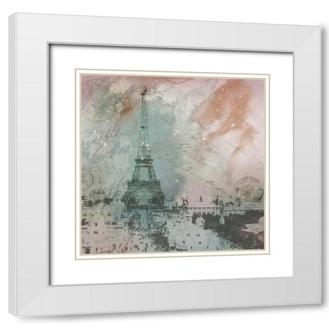 Vintage Europe I White Modern Wood Framed Art Print with Double Matting by Meneely, Dan