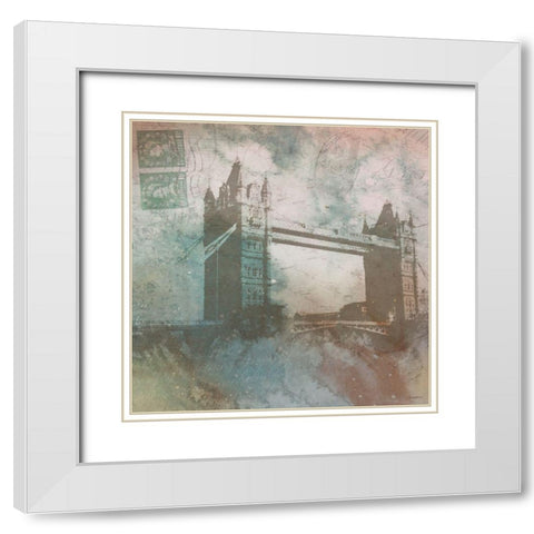 Vintage Europe II White Modern Wood Framed Art Print with Double Matting by Meneely, Dan