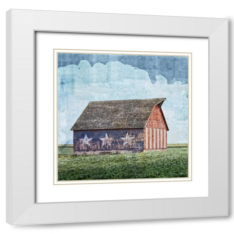 American Barn White Modern Wood Framed Art Print with Double Matting by Kingsley