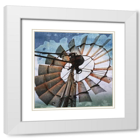 In The Wind White Modern Wood Framed Art Print with Double Matting by Kingsley