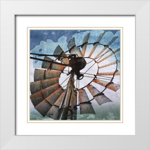 In The Wind White Modern Wood Framed Art Print with Double Matting by Kingsley