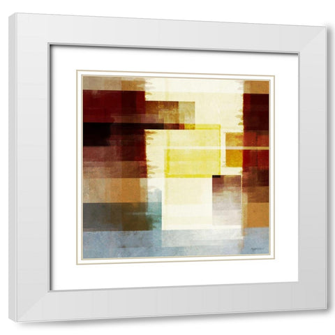 Luck of Autumn I White Modern Wood Framed Art Print with Double Matting by Meneely, Dan