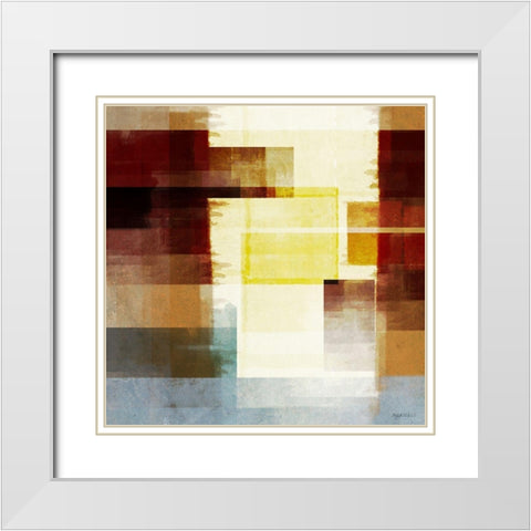 Luck of Autumn I White Modern Wood Framed Art Print with Double Matting by Meneely, Dan