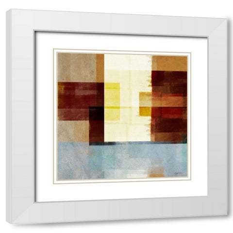 Luck of Autumn II White Modern Wood Framed Art Print with Double Matting by Meneely, Dan