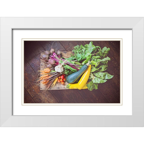 Fresh Organic II White Modern Wood Framed Art Print with Double Matting by Poynter, Kelly