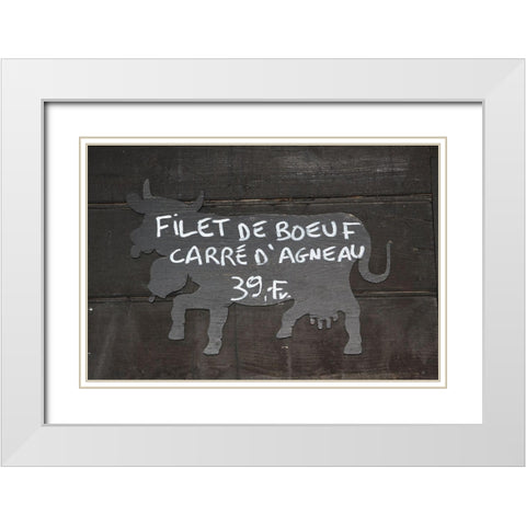 Filet De Boeuf White Modern Wood Framed Art Print with Double Matting by Coppel, Anna