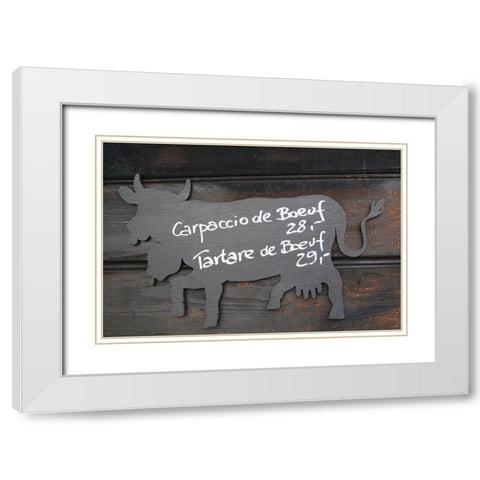 Carpaccio De Boeuf White Modern Wood Framed Art Print with Double Matting by Coppel, Anna