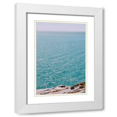 Sparkling Waters White Modern Wood Framed Art Print with Double Matting by Bill Carson Photography