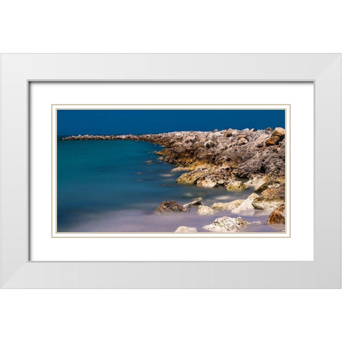 Rocky Shores White Modern Wood Framed Art Print with Double Matting by Bill Carson Photography