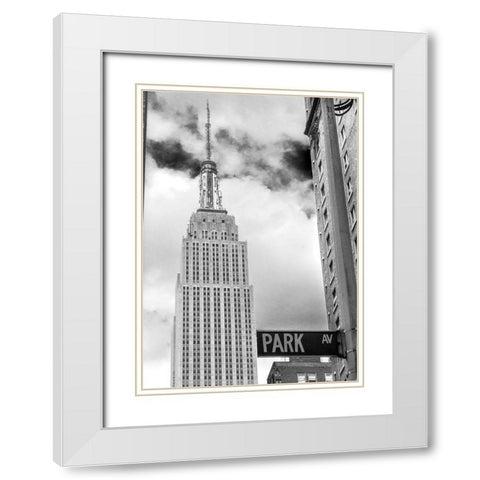 Park Ave View White Modern Wood Framed Art Print with Double Matting by Bill Carson Photography