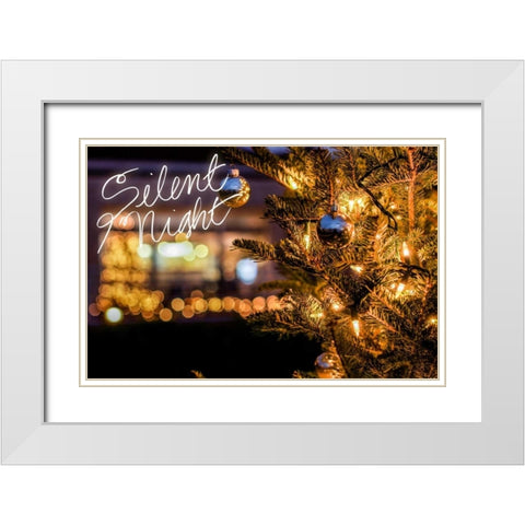 Silent Night White Modern Wood Framed Art Print with Double Matting by Bill Carson Photography