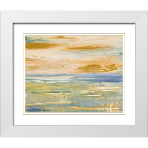Ocean Calm White Modern Wood Framed Art Print with Double Matting by Loreth, Lanie