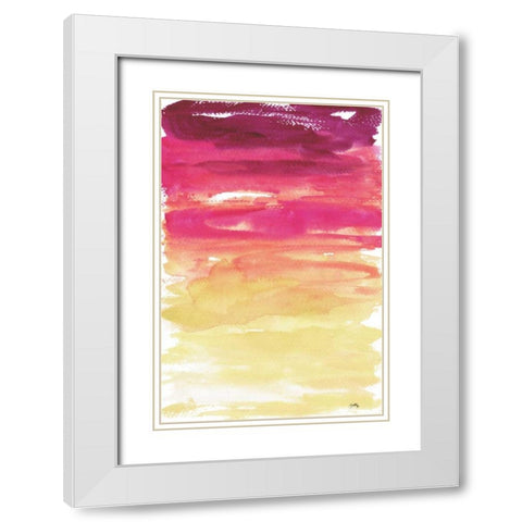 Watercolor Paper I White Modern Wood Framed Art Print with Double Matting by Medley, Elizabeth