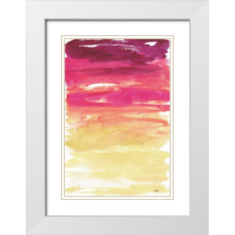 Watercolor Paper I White Modern Wood Framed Art Print with Double Matting by Medley, Elizabeth