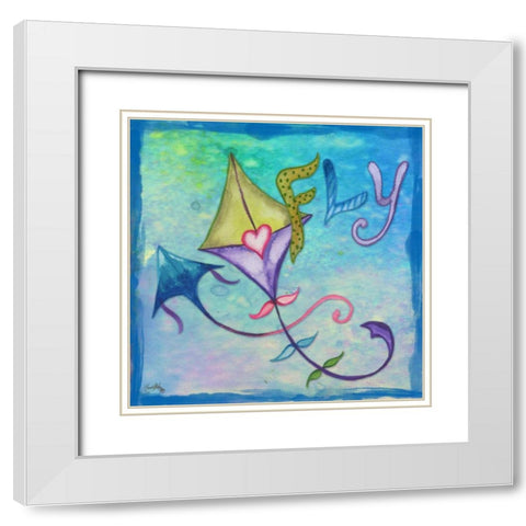 Spring Blossom IV White Modern Wood Framed Art Print with Double Matting by Medley, Elizabeth