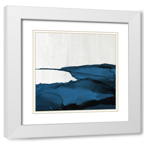Royal Blue Escape II White Modern Wood Framed Art Print with Double Matting by Medley, Elizabeth