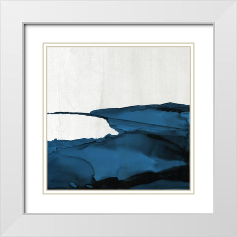 Royal Blue Escape II White Modern Wood Framed Art Print with Double Matting by Medley, Elizabeth