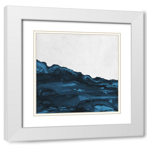 Royal Blue Escape II White Modern Wood Framed Art Print with Double Matting by Medley, Elizabeth