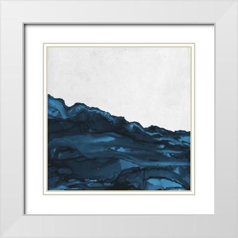 Royal Blue Escape II White Modern Wood Framed Art Print with Double Matting by Medley, Elizabeth