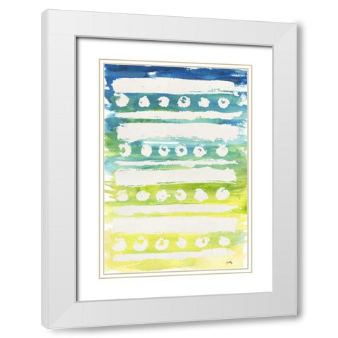 Watercolor Pattern IV White Modern Wood Framed Art Print with Double Matting by Medley, Elizabeth
