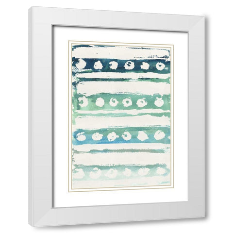 Watercolor Pattern VI White Modern Wood Framed Art Print with Double Matting by Medley, Elizabeth