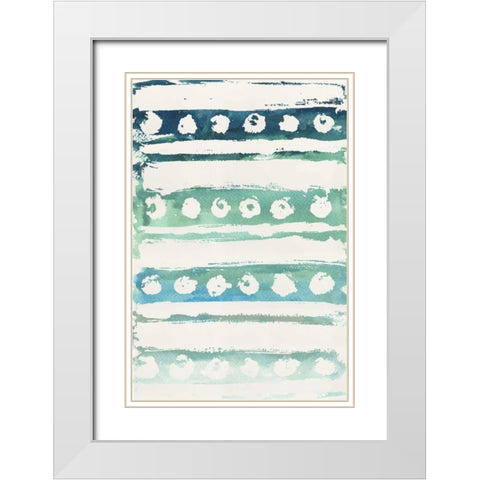 Watercolor Pattern VI White Modern Wood Framed Art Print with Double Matting by Medley, Elizabeth