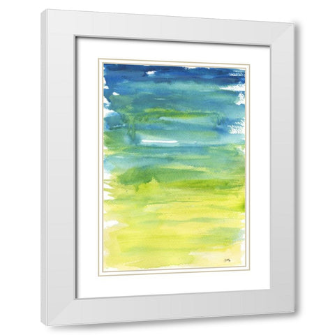 Watercolor Paper II White Modern Wood Framed Art Print with Double Matting by Medley, Elizabeth