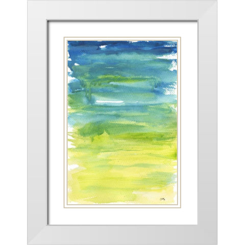 Watercolor Paper II White Modern Wood Framed Art Print with Double Matting by Medley, Elizabeth