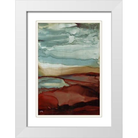 New Sky White Modern Wood Framed Art Print with Double Matting by Medley, Elizabeth