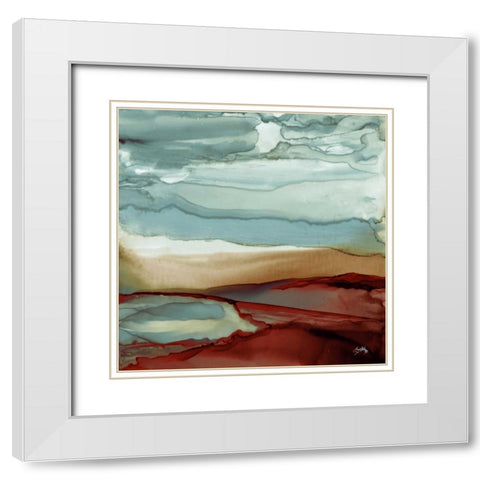 New Sky Square White Modern Wood Framed Art Print with Double Matting by Medley, Elizabeth