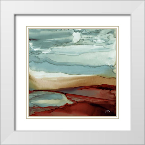 New Sky Square White Modern Wood Framed Art Print with Double Matting by Medley, Elizabeth