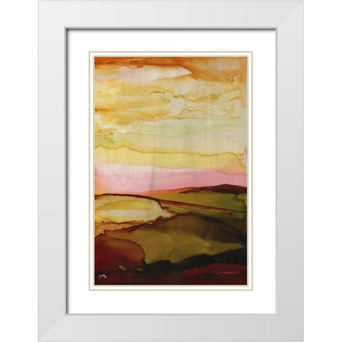 Dawning Sky White Modern Wood Framed Art Print with Double Matting by Medley, Elizabeth