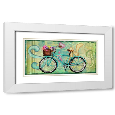 Sing and Play Bike I White Modern Wood Framed Art Print with Double Matting by Medley, Elizabeth