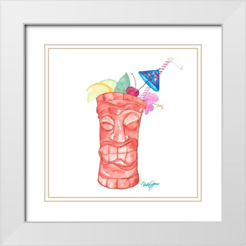 Tiki Bar Tonics I White Modern Wood Framed Art Print with Double Matting by James, Nola
