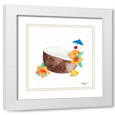 Tiki Bar Tonics II White Modern Wood Framed Art Print with Double Matting by James, Nola