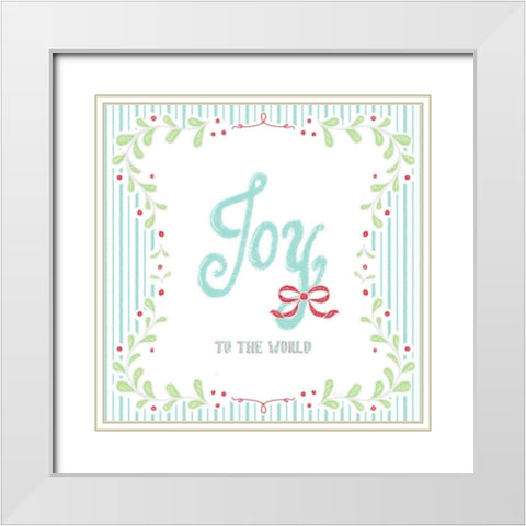 Christmas Wreath IV White Modern Wood Framed Art Print with Double Matting by Metz, Andi