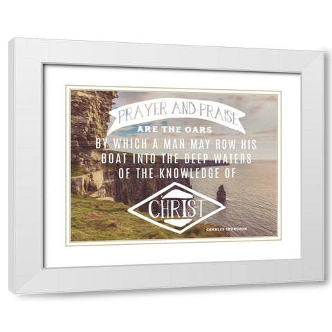 Prayer and Praise Oars White Modern Wood Framed Art Print with Double Matting by Bonnett, Stede