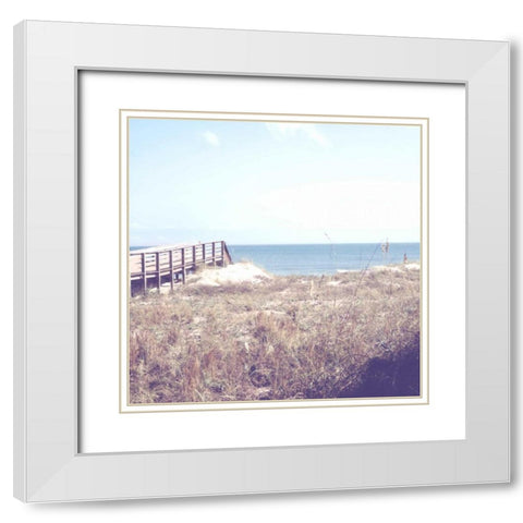 Soft Breeze Shores White Modern Wood Framed Art Print with Double Matting by Peck, Gail