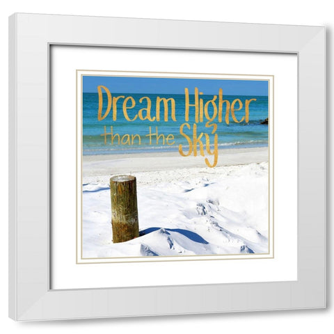 Dream High White Modern Wood Framed Art Print with Double Matting by Peck, Gail
