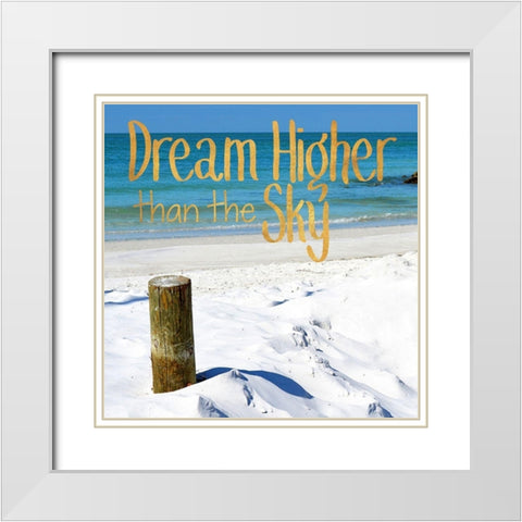 Dream High White Modern Wood Framed Art Print with Double Matting by Peck, Gail