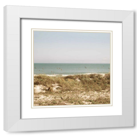 Soft Breeze Shores II White Modern Wood Framed Art Print with Double Matting by Peck, Gail