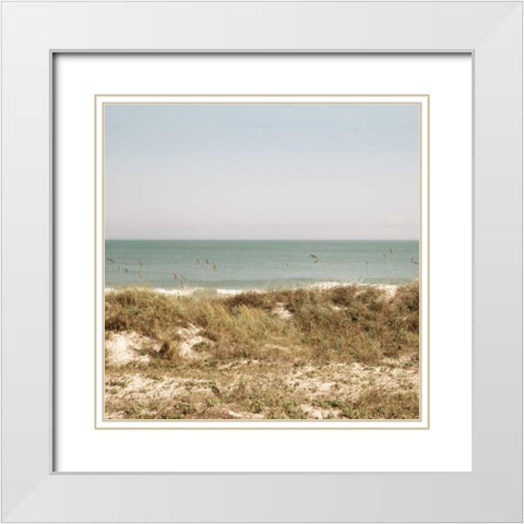 Soft Breeze Shores II White Modern Wood Framed Art Print with Double Matting by Peck, Gail