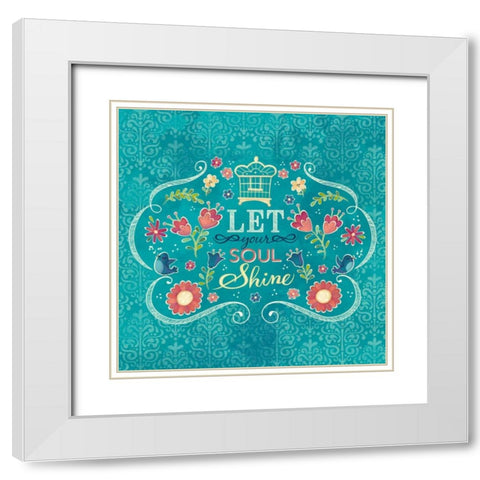 Enjoy the Little Things II White Modern Wood Framed Art Print with Double Matting by Josefina
