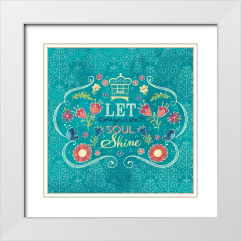 Enjoy the Little Things II White Modern Wood Framed Art Print with Double Matting by Josefina