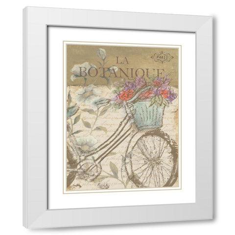 Paris Outing I White Modern Wood Framed Art Print with Double Matting by Medley, Elizabeth