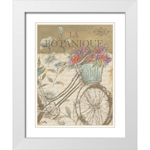 Paris Outing I White Modern Wood Framed Art Print with Double Matting by Medley, Elizabeth