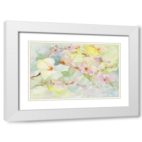 French Garden White Modern Wood Framed Art Print with Double Matting by Loreth, Lanie