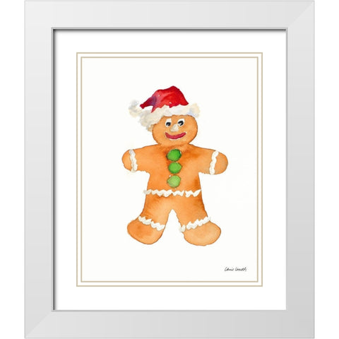 Gingerbread Man I White Modern Wood Framed Art Print with Double Matting by Loreth, Lanie