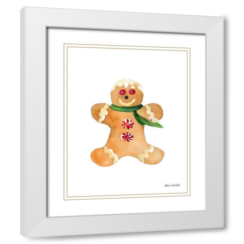 Gingerbread Man II White Modern Wood Framed Art Print with Double Matting by Loreth, Lanie